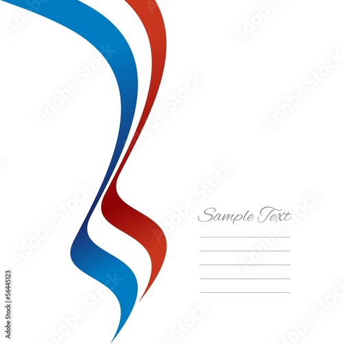 French left ribbon vector