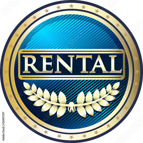 Rental Blue Vintage Label