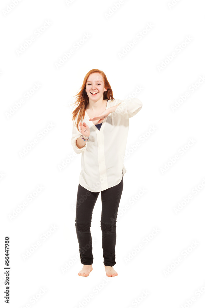 portrait of cute girl, isolated on white background portrait of cute girl, isolated on white background