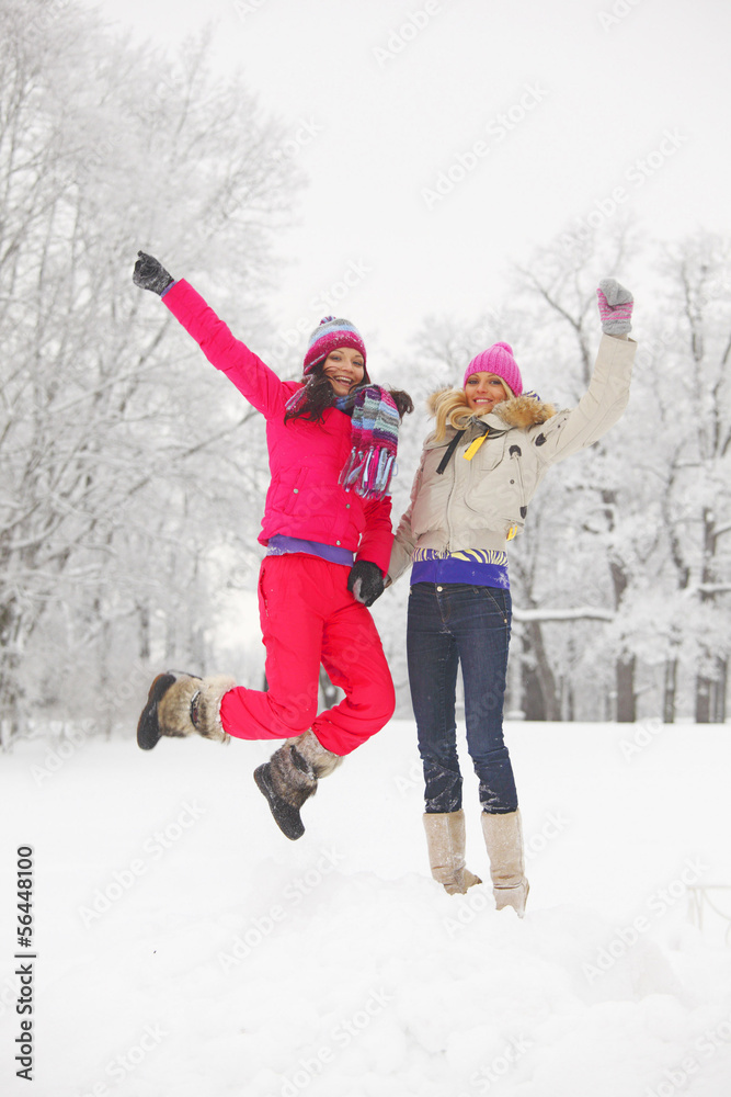 winter girl jump winter girl jump