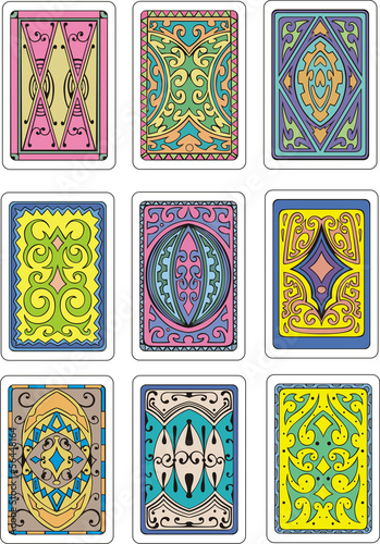 backs of playing cards
