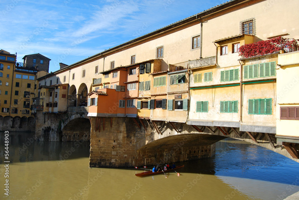 Sportsmen in canoe in Florence