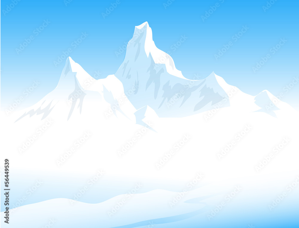 Beauty of Himalayas- Vector illustration