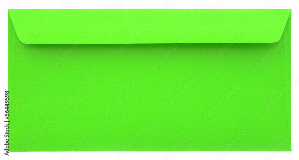Obraz premium Green envelope isolated