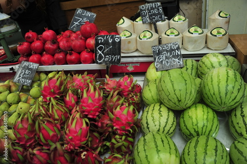 Fruits at Mahane Yehuda Market, Jerusalem, Israel photo