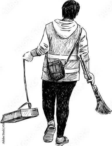 woman janitor