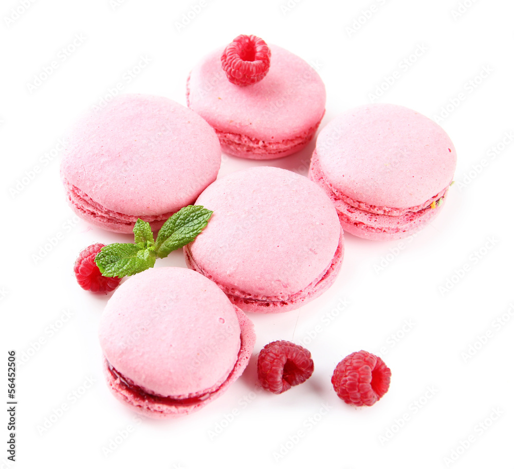 Gentle macaroons isolated on white Gentle macaroons isolated on white