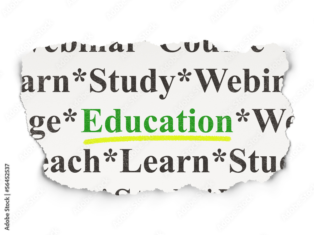 Education concept: Education on Paper background