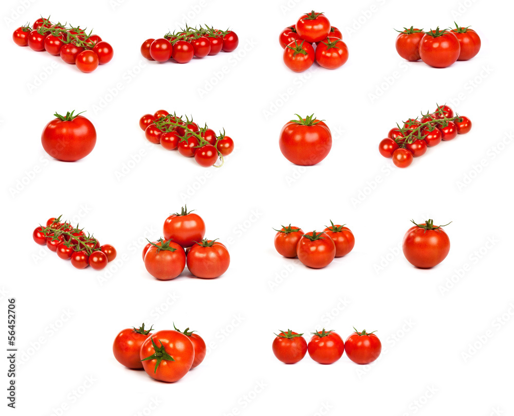 set of tomatoes isolated set of tomatoes isolated