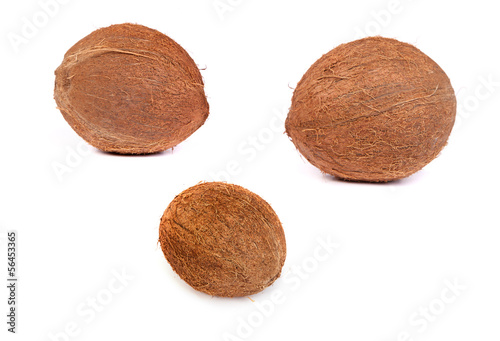 set of Coconut on a white background