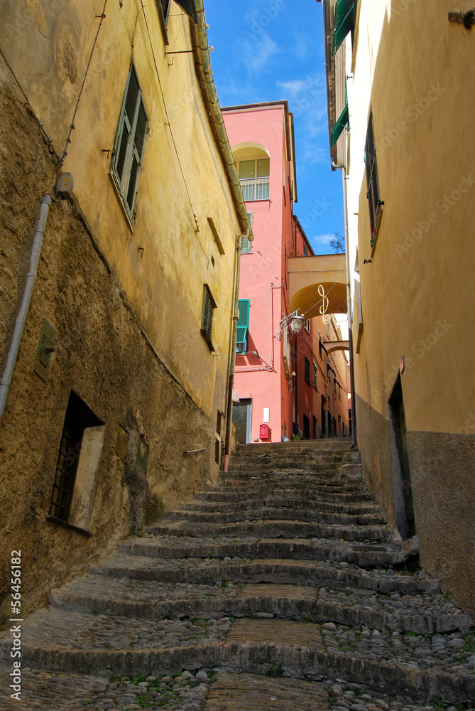 Fototapeta premium L'antico villaggio di Cervo, Liguria, Italia
