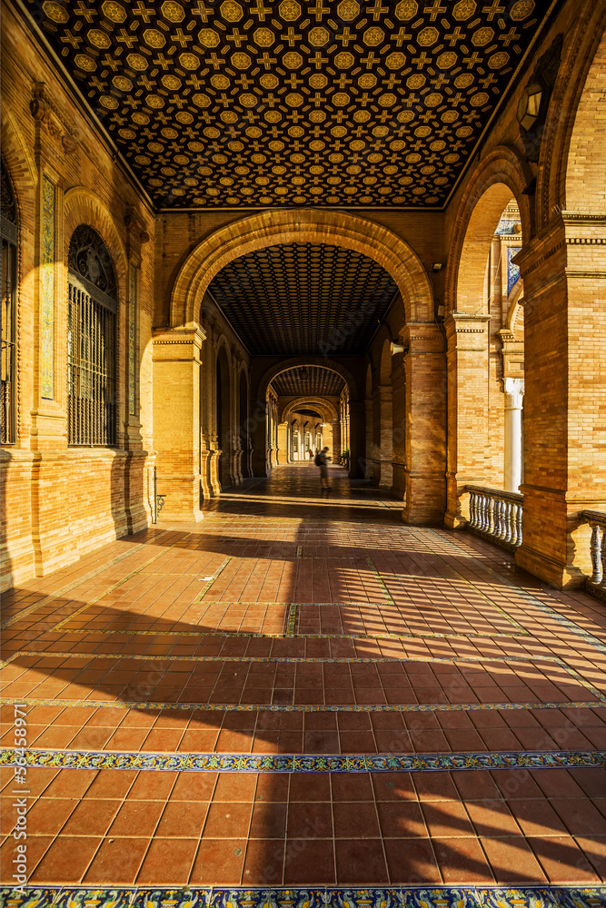 Spanish Square (Plaza de España) in Sevilla, Spain