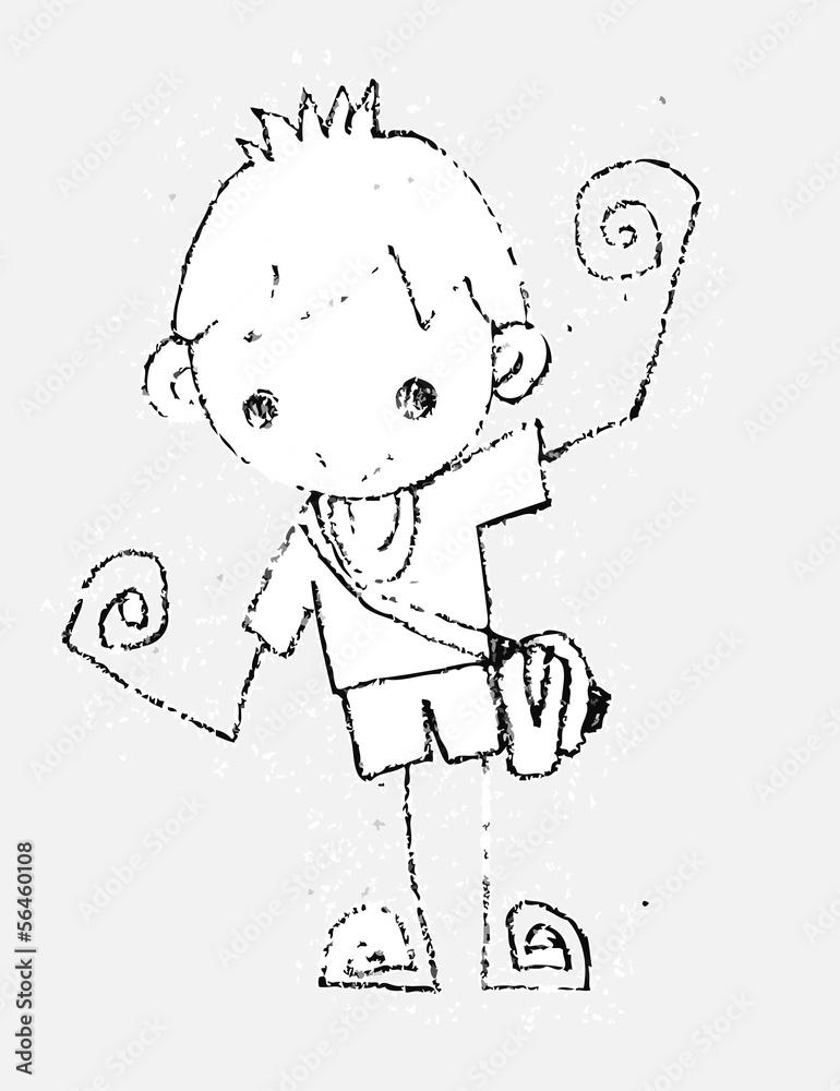 Cute cartoon people man and woman in Jaidee Family Style Cute cartoon people man and woman in Jaidee Family Style