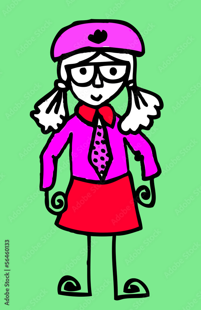 Cute cartoon people man and woman in Jaidee Family Style Cute cartoon people man and woman in Jaidee Family Style