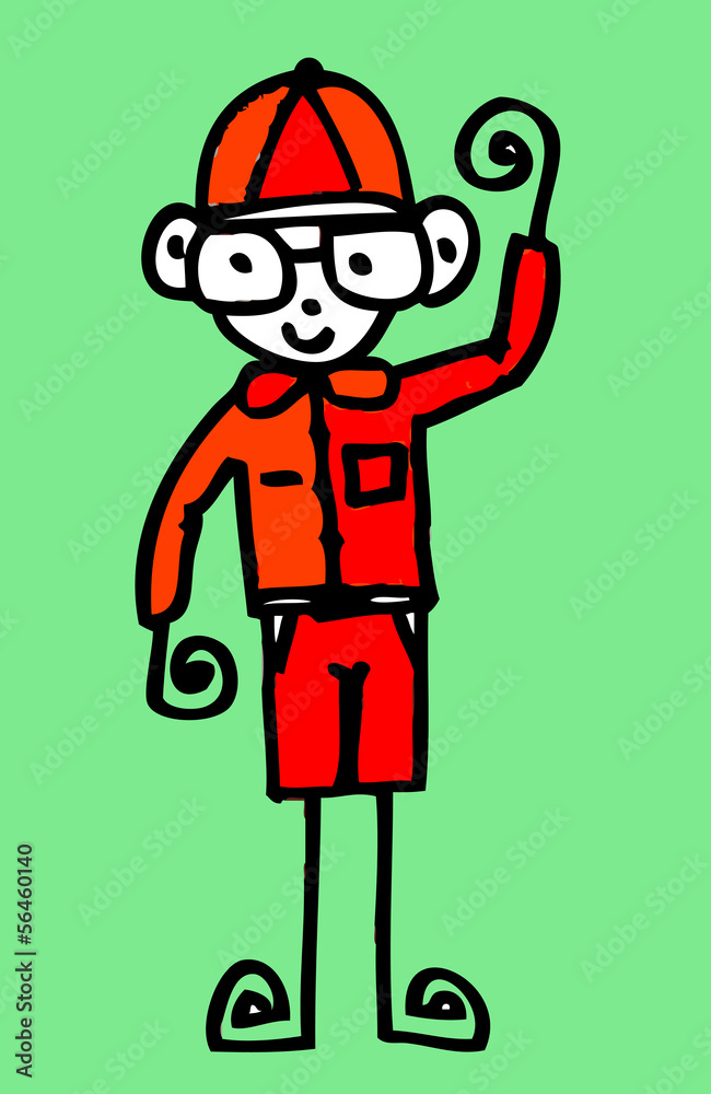 Cute cartoon people man and woman in Jaidee Family Style Cute cartoon people man and woman in Jaidee Family Style