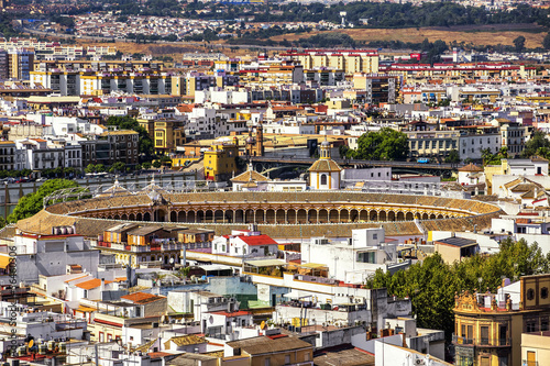 Aerial view of the bullfight arena (Real Maestranza), Sevilla © mrks_v