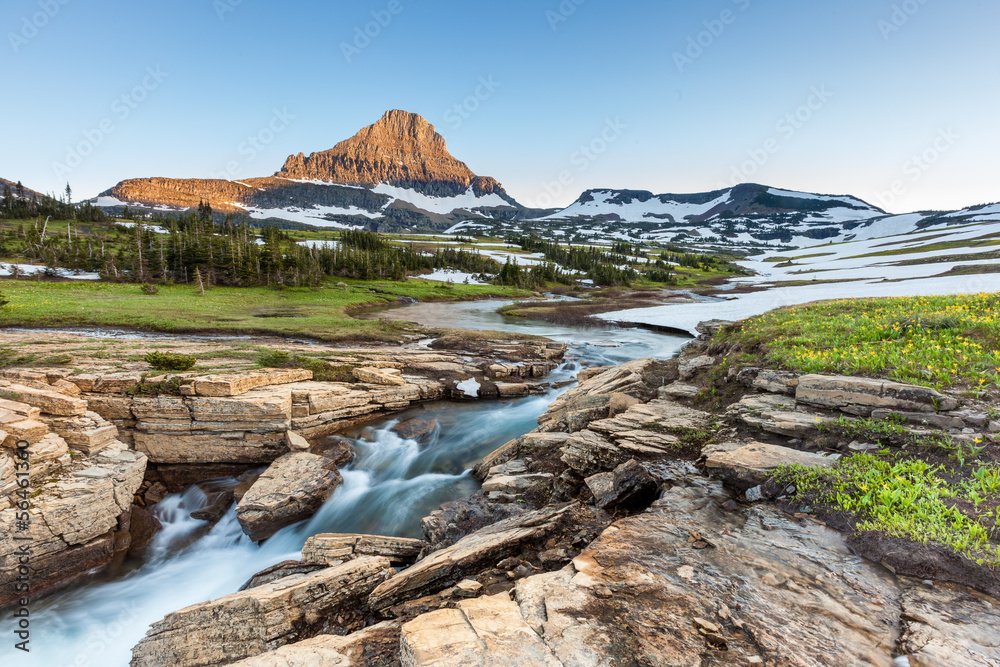 Beautiful nature at Logan Pass, Glacier National Park, MT