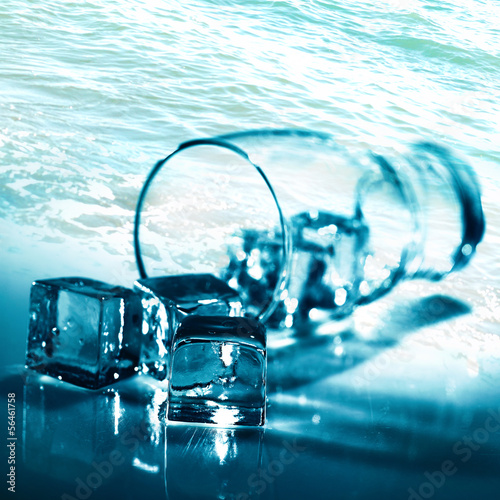 Water and ice. Abstract backgrounds for your design