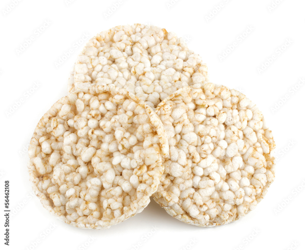 Corn crackers isolated on white background Corn crackers isolated on white background
