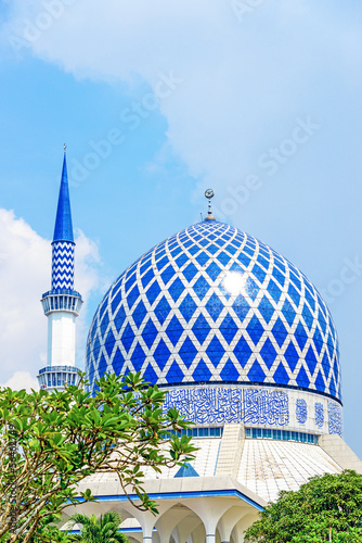 Obraz na plátně The Blue Mosque of Malaysia in Selangor, Shah Alam, Malaysia.