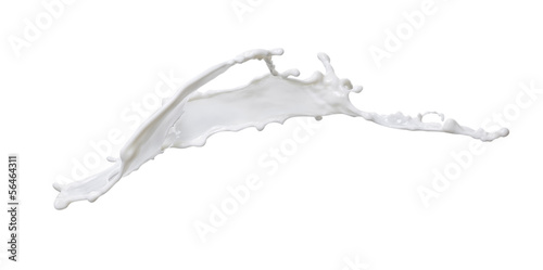 White milk isolated on white background