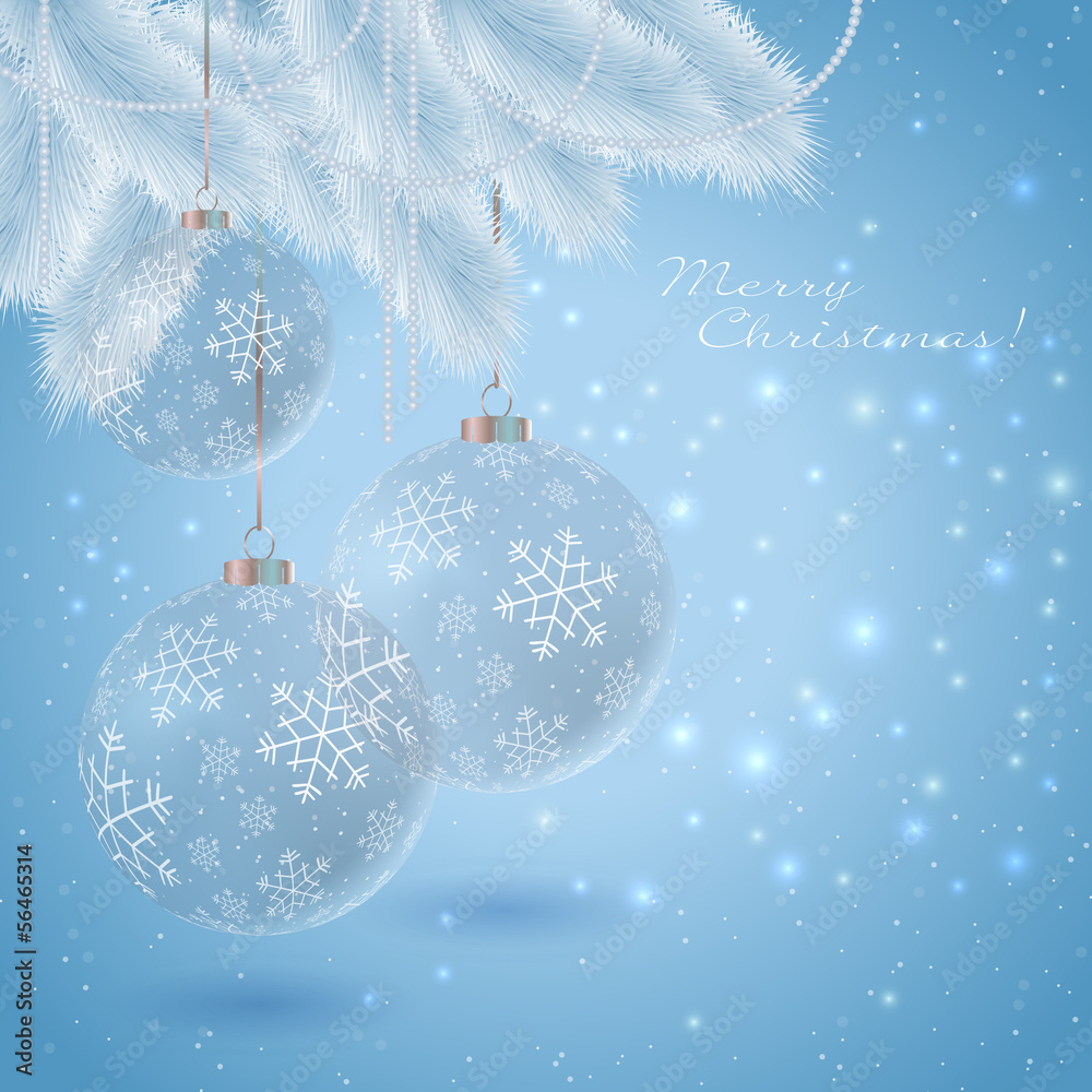 Merry Christmas greeting card design. Vector illustration