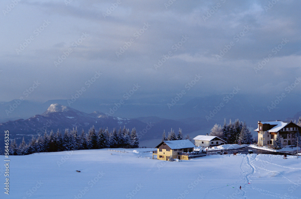 Overview of Le Sire and Bourget lake in Savoy