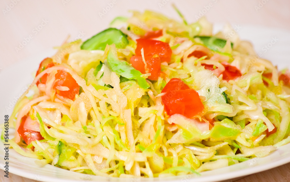 fresh vegetables salad with cabbage fresh vegetables salad with cabbage