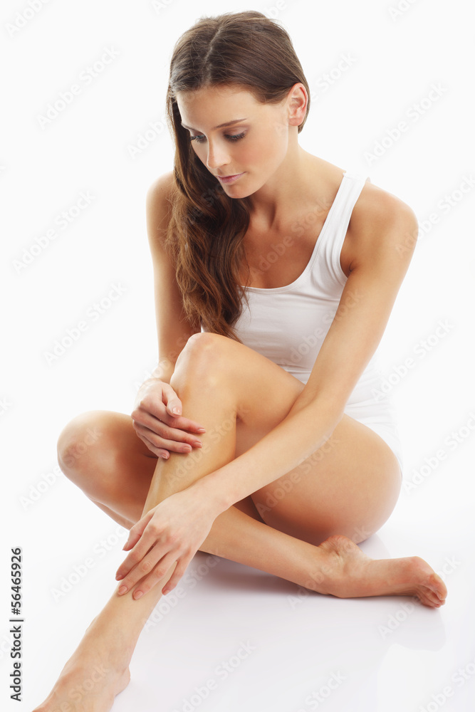 Sexy woman with perfect body on white background. Sexy woman with perfect body on white background.