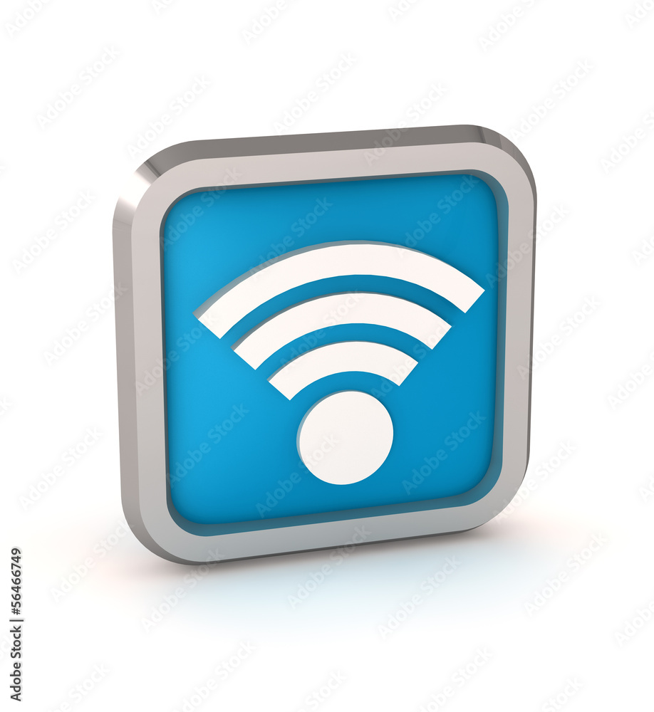 3d wifi icon on a white background 3d wifi icon on a white background