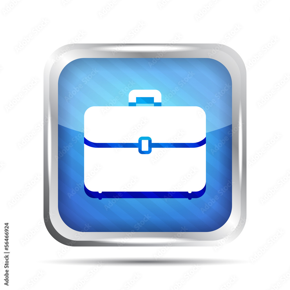 blue striped briefcase icon on a white background blue striped briefcase icon on a white background