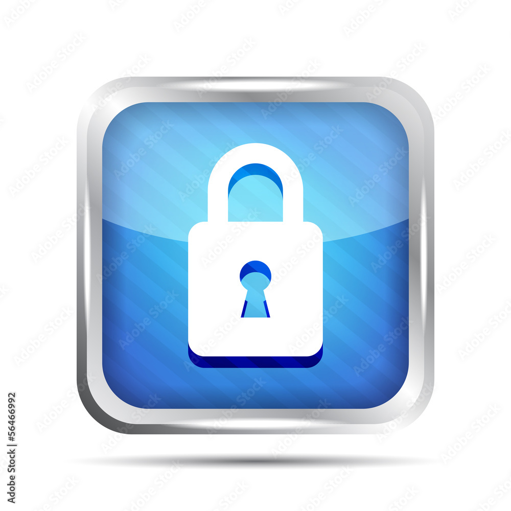 blue striped padlock icon on a white background blue striped padlock icon on a white background