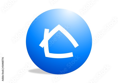 Blaues Immobilien Logo