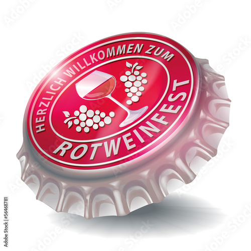 Kronkorken mit Rotweinfest