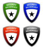 Sicherheit Security Logo Signet Rot Grün Blau Schwarz