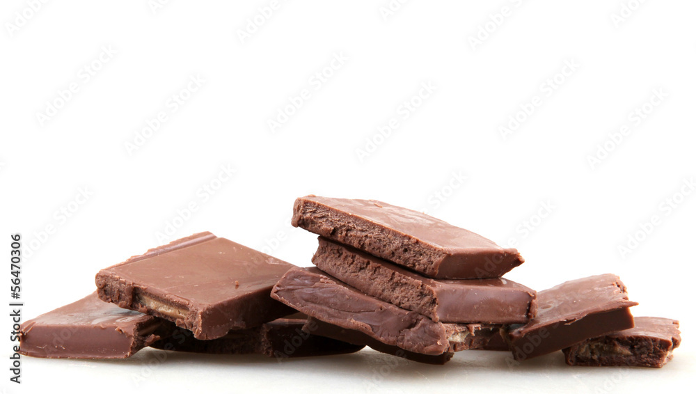 Chocolate Isolated On White Chocolate Isolated On White
