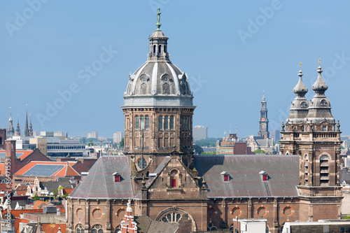 Basilica of St. Nicholas in Amsterdam city