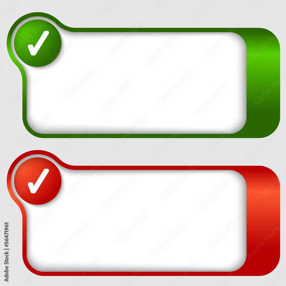 set of two abstract text frames with check box set of two abstract text frames with check box