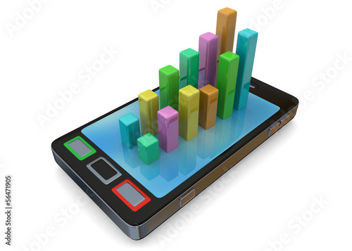 Wallpaper Mural CALCULATOR AND GRAPH - 3D Torontodigital.ca