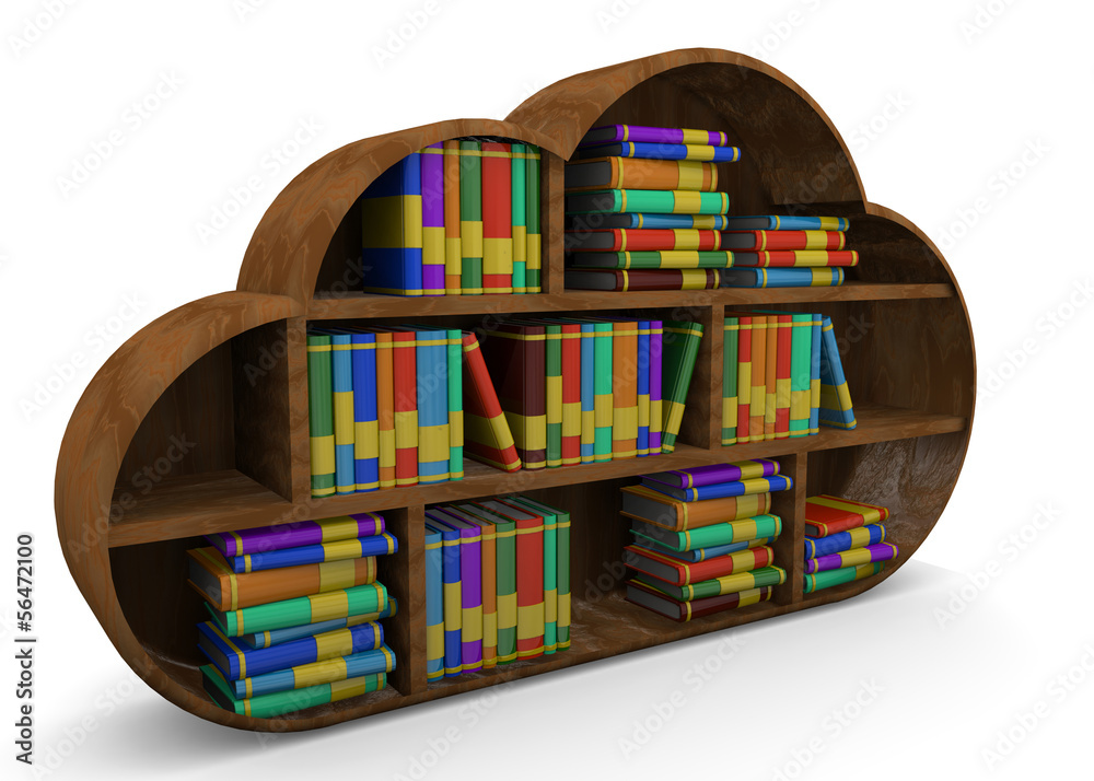 Obraz premium ONLINE LIBRARY CONCEPT - 3D