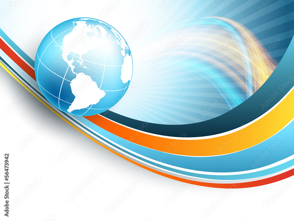 abstract vector template with globe