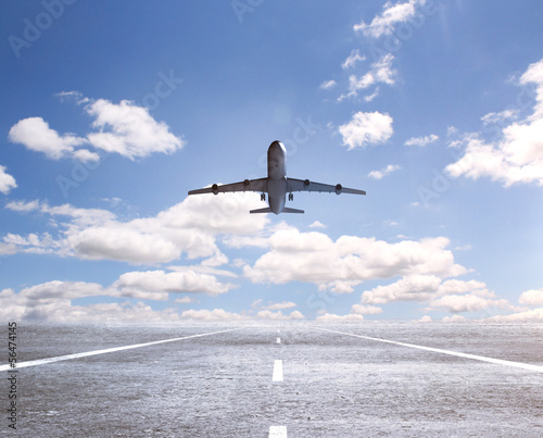 airplane on runway