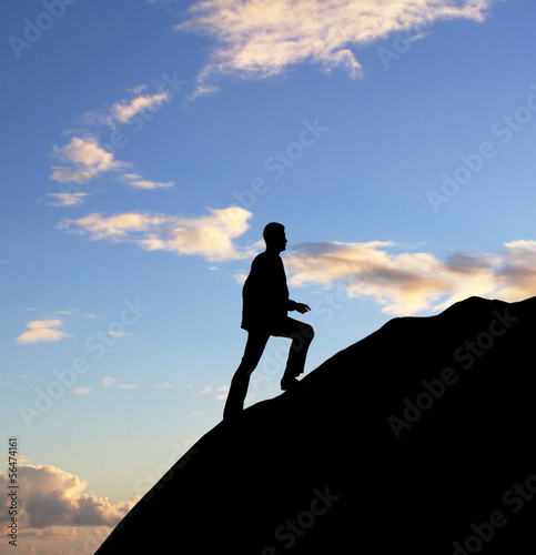 man walking on rock © peshkova