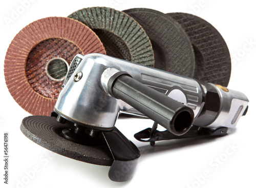 air angle grinder and different grinding wheels 