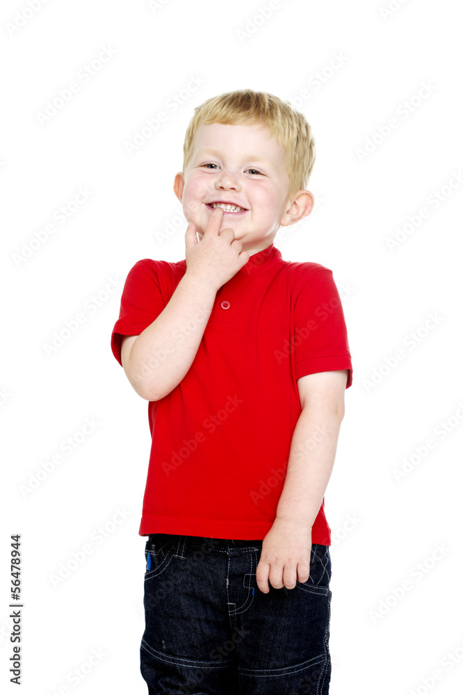Young boy isolated on a white background Young boy isolated on a white background
