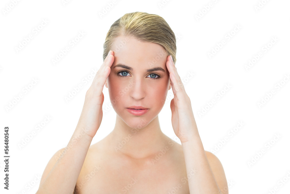 Gorgeous blonde suffering from headache Gorgeous blonde suffering from headache