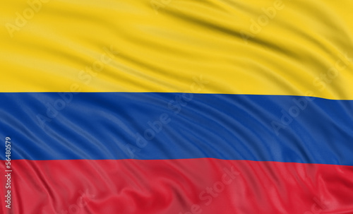 3D Colombian flag   clipping path included 