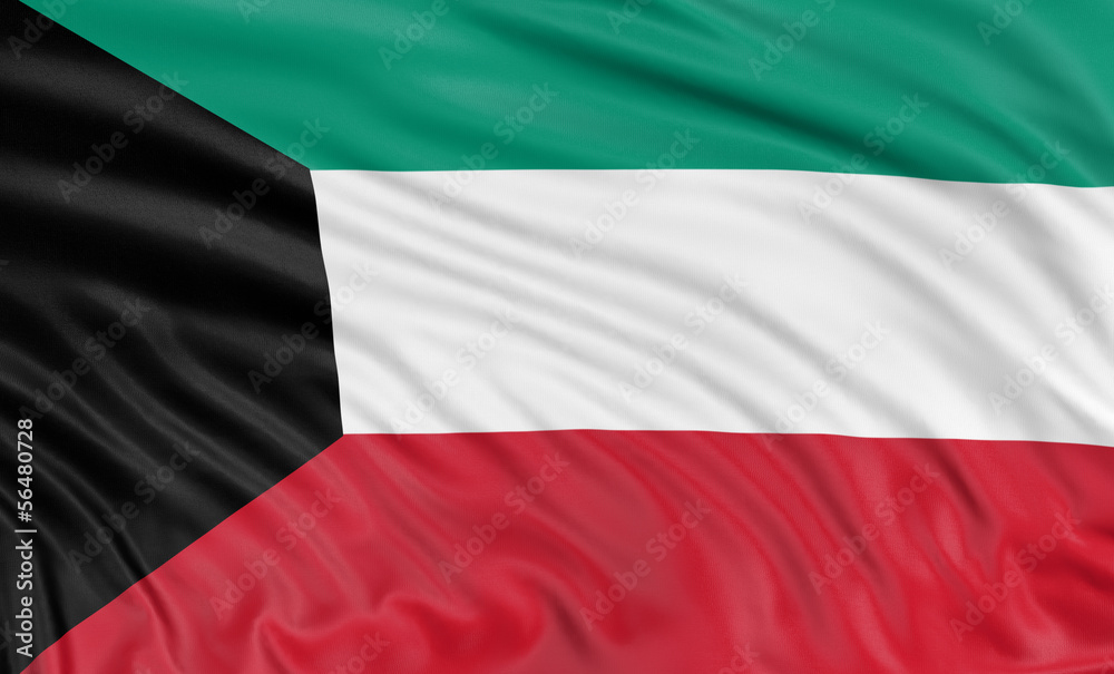 3D flag of Kuwait