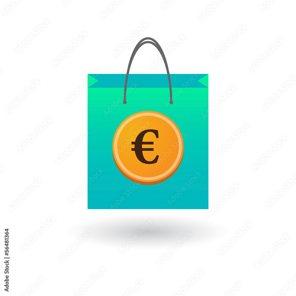 Shopping bag with icon Shopping bag with icon