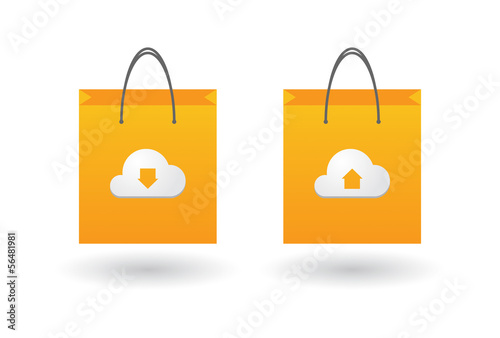 Shopping bag with icon